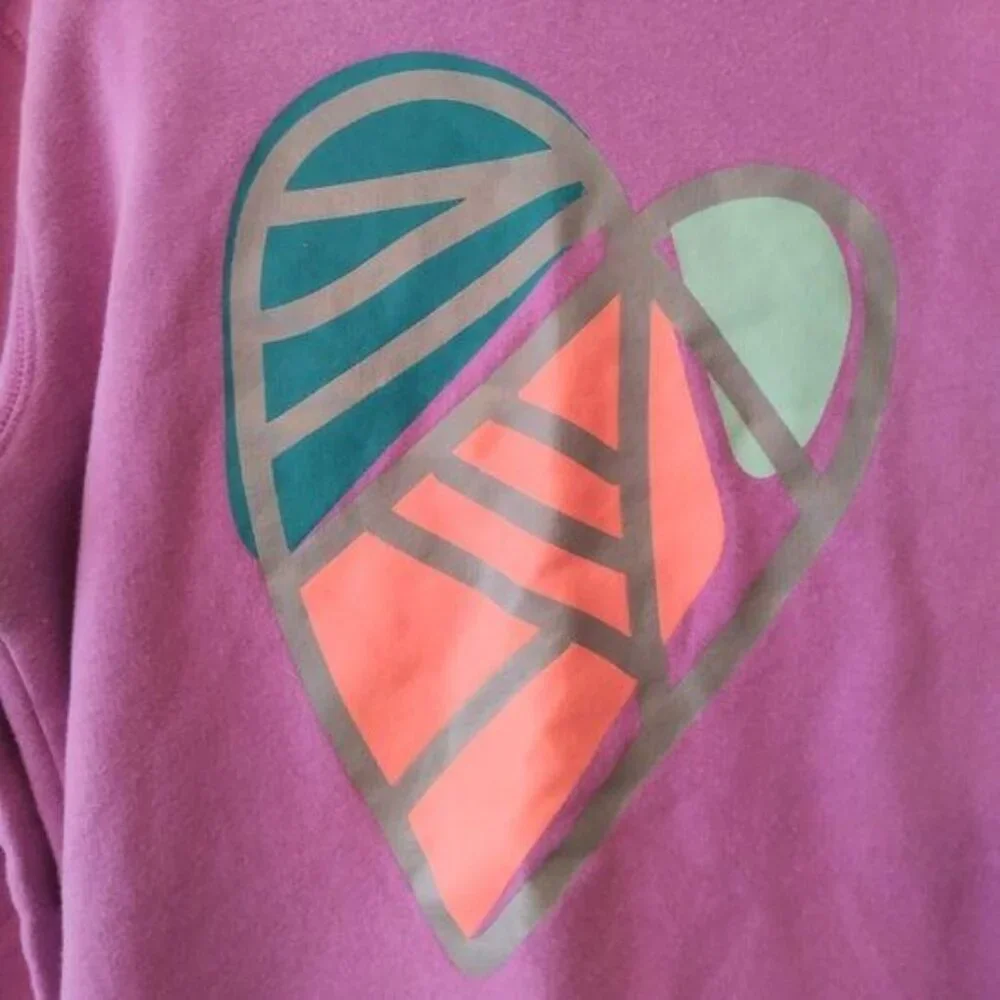 Circo Girls Size XL 14/16 Hoodie Purple With Colorful Heart Graphic